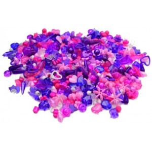 Navliekacie korálky 1000 ks, fialovo-ružové
